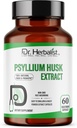 Dr. HERBALIST Psyllium Husk ekstrakts 1000mg Per Serving (Plantago Ovata Fiber papildinājums)- 60 Veg kapsulas - ātra absorbcija, iedegums uz kuņģa, balsti Digestion & Daily Fiber.