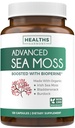 Organic Irish Sea Moss Capsules - Organic Sea Moss Capsules with Bladderwrack Burdock Root and Black Pepper Extract for Enhanced Absorbcija - Vegan Non-GMO & Ražots ASV (2 mēnešu piegādes)