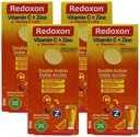 Redoksons C vitamīns + cinks, C vitamīna un cinka putojošās tabletes, palīdz uzturēt imūno sistēmu, oranžo flavoru, 20 putojošās tabletes, 2. 82 Oz kaste (iepakojums pa 4)