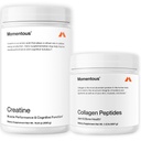Momentozs kreatīnmonohidrāts Pulveris un zāles-barības kolagēna peptīdi Pulveris Stack - atbalsta stiprumu, Lean Muskuļi, & Recovery - FORTIGEL & vitamīns C matiem, āda, naglas, & kopīgas veselības atbalsts