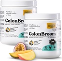 ColonBroom Psyllium Husk pulveris (Tropiskie augļi, 120 Kalpojumi) - Colon tīrīt par uzpūšanās Reljef & Gut veselība - Colon Broom Fiber pulvera dzēriens - Vegan, bez lipekļa Fiber pulvera papildinājums