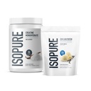 Izopure Bandle of Zero Carb 100% Pure Sūkalas Izolāts Proteīns Pulveris, Creamy Vanilla, 25g Protein Per Servē, 1 Lb, 14 Kalpo + Izopurs 100% Pure Kreatīna monohidrāts Pulveris, 100 Kalpojumi