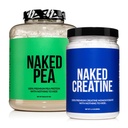 NAKED Vegan Muskuļu augšana un atlabšana Bundle Creatine un 5LB Neflavored Pea