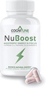 CogniTune NuBoost Enerģijas & Focus smadzeņu papildinājums, kofeīns L-Teanīns, vitamīns B12, Rhodiola + BioPerine, bez krasām, džitter Free 100 mg kofeīna tabletes, tīrs nootrops smadzeņu pastiprinātājs, 60 Ct