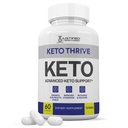 Keto Thrive Keto ACV Tabletes 1275MG Keto atbalsts Blend kapsulas Alternatīva Keto ACV Gummies Formulēta ar Apple Sidra Etiķis Extra Virgin Olīveļļa Pulveris Zaļā tēja Leaf 60 kapsulas