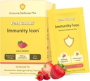 Sajūtu preces Imunity ikona, Nulles cukurs, vitamīns C, A, B, D, E un cinks, organiskās plūškoka ogas, Ashwagandha, dzērienu maisījums pulveris, vegans, neĢMO, kofeīns un glutēns bezmaksas