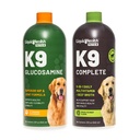 LIQUIDHEALTH Pets K9 Glucosamine Chondroitin Hip & Joint Formula & K9 Complete 8-in-1 Multivitamin for Dogs, Puppies - Pet Supplement Bundle for Joint Health, Immune Support, Canine Vitamins, USA Made