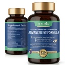 Luteīns 40mg & zeaksantīns 8mg Acu vitamīni ar astaksantīnu, melleņu, Taurīnu, A C E vitamīnu Cinku, zilu gaismu un makulas atbalstu, 120 Veggie kapsulas