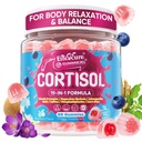 Cortisol Gummies for Women & Men, 19-IN-1 High Cortisol Reducer Supplement w/B Vitamins, Magnesium Glycinate, Ashwagandha, Saffron, Lion's Mane, Reshi for Relaxation, Focus & Balance Support, 60 Cout
