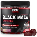 Force Factor Black Maca Gummies, Black Maca saknes, lai uzlabotu dzīves kvalitāti vīriešiem un sievietēm, palielināt enerģiju un spēku, ar BioPerine Superior Absorbcija, Delicious Passion Berry Flavor, 60 Gumijas