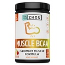ZHOU Muscle BCAA - Vegan BCAA pulveris, BCAA papildinājumi vīriešiem un sievietēm, atbalsts muskuļu veselība, dzēriens enerģijai, visi dabas sazarotās ķēdes aminoskābes - tropu puns, 11.6 oz (30 Kalpo)