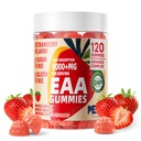 Mājdzīvnieki Purest EAA Gummies 120 Gummies (Zemenes), Essential Aminoskābes - visi 9 Essential Aminos (EAA) un visi sazaroti-Chain Aminos (BCAA), Non-GMO, Gluten Free, Vegetarian Friendly