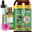 Rejuvica Veselība VitaLiver -- Aknas tīrīšana un detox pilieni -- Piena Thistle, Artichoke, Chanca Piedra & Dandelion ekstrakts -- Taukvielu aknu atbalsts Remonts Papildinājums vīriešiem un sievietēm -- 1+ Mēneši Piedāvājums