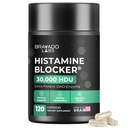 Bravado Labs DAO piedevas Histamīna blokators - papildus stiprums 30 000 HDU DAO Enzīmi + Diamīna oksidāze un C vitamīns ikdienas histamīna vielmaiņai un imūnai palīdzībai - 120ct