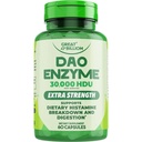 DAO enzīmi (diamīnoksidāze) - Gremošanas enzīmi sievietēm un vīriešiem - 30 000 HDU - Gut veselības bagātinātāji - Gremošanas veselības histamīna atbalsts - Gremošanas enzīmi - 60 kapsulas