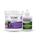 PET KING BRANDS ZYMOX Enzymatic Ausu Wipes & Otic Solution Hidrokortizons Bezmaksas suņiem un kaķiem - Produktu bars - netīrai, vaxy, smirdīgai ausu un nomierinošu infekciju, 100 grāfa Wipes & 1,25oz Pudele