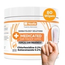 Nootie Medicated Ausu Finger Wipes ar hlorheksidīnu suņiem, Gentle Dog Ausu tīrīšanas Wipes niezoši, jutīgas ausis - palīdz noņemt vaska, netīru Buildup, & Odor 80 Wipes - Ražots ASV