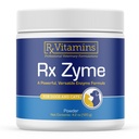 Rx Vitamīni Rx Zyme pulveris - Gremošanas enzīmi suņiem un kaķiem - Pretcaureju suņiem, Kaķi Aizcietējums Reljefs, pretziedošanas - Kaķu gremošanas atbalsts un suņu Gut Veselība - 120g