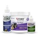 PET KING BRANDS ZYMOX Enzimātiskie ausu leikocīti, ausu tīrītājs, & Otic Ausu šķīdums suņiem un kaķiem - Izstrādājumu paka - netīrām, vaskainām, smirdīgām ausīm un nomierinošām ausu infekcijām, 100 ct, 4 oz un 1,25 oz