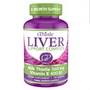 Aknu labsajūta Diētiskā papildinājums, Piena dadži un E vitamīns Aknu veselības formula, Caplets 180 Skaits