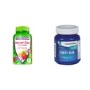 Vitafusion Power Cinka gumija Vitamīni, zemeņu tanžerīni uzliesmojošs imūns atbalsts (1), 90 Grāfs un veselībaWise Medicated Chest Rub, 4 oz