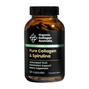 Organic Collagen Australia Pure Collagen & Spirulina Capsules – Antioxidant-Rich Supplement for Skin Elasticity, Joint Health, Metabolism Support & Energy (120 Capsules)