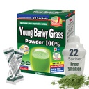 Yamamoto Kanpoh YAMAKAN Mieži Grass sulas pulveris, jaunie mieži Zāles pulveris bagāts ar minerālvielām, vitamīni un augu bāzes proteīns sievietēm un vīriešiem, Grass sulas no Japānas, Non ĢMO 22 Count