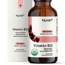 Nursh+ Boost Sublingual Vitamin B12 Liquid Drops – Extra Strength 5000 mcg Methylcobalamin for Energy Boost & Daily Wellness, Fast Absorbing, USDA Certified Organic & Vegan, 2 fl oz