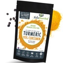 Organic Turmeric 95% Curcumin Powder – 1500mg Extract with Black Pepper – Non-GMO, Vegan, Gluten-Free, Natural Supplement – 60g