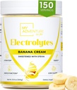 Zero Cukurs - banānu krēms Elektrolītu pulveris - atsvaidzinoša hidratācija - bez kofeīna Enerģija ar visām dabas sastāvdaļām - Vegan Keto & Paleo - bezcukura Elektrolītu pulveris Drink Mix - 150 Servējumi