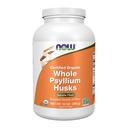 NOW pārtikas piedevas, Vesels Psillijs Husks, Sertificēts Organic, Ne-GMO projekts Verified, Šķīstošais Fiber, 12-Ounce