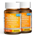 60 Billion Probiotics for Women and Men 19 Strains 5 Organic Prebiotics for Gut Digestive & Immune Health, Supports Diarrhea Gas Bloating, Vegan Probiotic Supplement Formula丨120 Caps