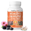 Healthy Immune - 10 in 1 Formula - Cold & Flu Virus - Sick & Illness - Covid - Elderberry - Echinacea - Vitamin C - Zinc - Garlic - Reishi - Andrographis - Astragulus - Antioxidants - Immunity - 120ct