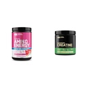 Optimum Nutrtion Bundle: Amino Energy Powder Plus Hydration, with BCAA, Electrolytes, and Caffeine, Watermelon Splash, 30 Servings + Micronized Creatine Monohydrate Powder, Unflavored, 60 Servings