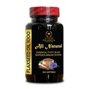 Cold-Pressed Flaxseed Oil 1000mg Softgels with Essential Fatty Acids and ALA | Vegan, Non-GMO, Natural USA Supplement | 1 Bottle 100 Softgels