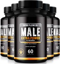 NutraRize (5 Pack) New Flow XL Capsules for Men, NewFlow XL Male Pills, All Natural Formula for Muscle Mass and Maximum Performance, Official NewFlowXL Reviews (300 Capsules)