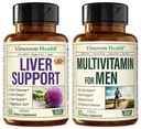 Aknas tīrīt detox & remonts Piena Thistle Papildinājums & Multivitamīnu vīriešiem - Complete Mens Multivitamīni & Multiminerals ar vitamīnu A, C, D, E, B12, Cinka, un vairāk vitamīnu vīriešiem