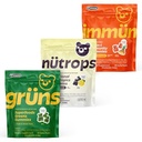 Grüns Sugar Free Immunity Gummies, Lions Mane Mushroom Gummies & Super Greens Multivitamin Gummies Bundle