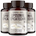 Liposomal Epicatechin Supplement 1200mg - Advanced Formula with Vitamin D3, HMB & Ashwagandha - for Nitric Oxide Production, Strength & Heart - High Absorption, 3 Bottle