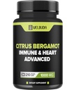 Citrus Bergamot ar Olive Leaf, Hawthorn Berry & More - Kombinēta formula cirkulatorās veselības, aizsardzības funkcijas, ādas veselība - 210 kapsulas - 105 Diena