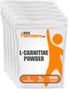 BulkSupplements.com L-karnitīns pulveris - Karnitīna Papildinājums, Aminoskābes Papildinājums - Neuzliesmojošs & lipekļa bezmaksas, 1g par apkalpo, 1kg (iepakojums 5) (11 mārciņas)