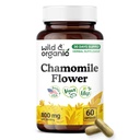 Wild & Organic Chamomile Capsules 800 mg - Relaxation & Digestive Support - Herb Chamomile Extract Supplement - Matricaria Recutita Flower - Vegan, No Fillers, Non-GMO - 60 Count
