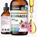 BIO KRAUTER Echinacea Drops - Dabīgs Imūnsupports - Echinacea Tincture Papildinājums - Vegan, Alkohola un bezcukura pilieni - 4 Fl.Oz.