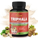 Organic Cadane Triphala Extract Capsules, 5 Months Supply with Turmeric, Guggulu, Ginger, Black Pepper, Moringa - Support Digestion Health & Immune System - 150Caps