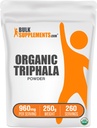 BulkSupplements.com Organic Triphala Powder - Haritaki Powder, Ayurvedic Supplement - Gluten Free, 960mg per Serving, 250g (8.8 oz) (Pack of 1)