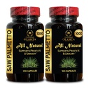 Saw Palmetto Extract 1000mg - Your Go-to for Prostate Support, Aids in Maintaining Healthy Urinary System & Supports Bladder Function - 2 Bottles 200 Capsules