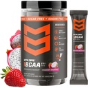 MTN OPS BCAA pulveris 2:1:1:1 Aminoskābju papildinājums pulveris ātrai muskuļu reģenerācijai un remontam ar nulles cukura un lipekļa bez - 20- Servings, zemeņu Dragonfruit Packs