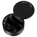 Small Travel Case Compatible with Intake Breathing Magnetic Nasal Strips & Magnetic Refill Applicator – Larger Durable Snoring Solution Case (Black)