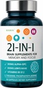 Brain Supplements for Memory and Focus, 21-in-1 Advanced Cognitive Formula | Natural Herbal Formula, Clarity & Cognitive Improvement for Men & Women | 90 Capsules