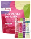 FlavCity Electrolytes Drink Mix, Variety Pack, 28 On-The-Go Stick Packs - Veselīgi Elektrolītu Pulvera Packets Made with Real Fruit - Keto Pulvera dzēriens bez pievienotā cukura, bez lipekļa